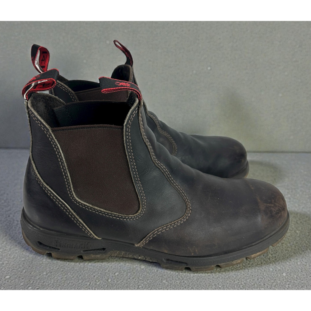 Redback Distressed Steel Toe Boots USBOK Red Back Elastic Brown Men's Size 14